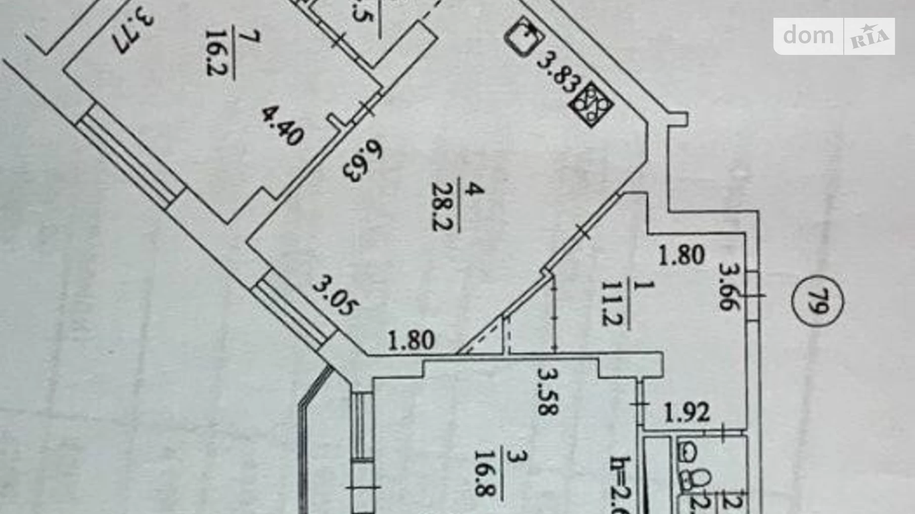 Продается 2-комнатная квартира 92 кв. м в Киеве, ул. Александра Мишуги, 8