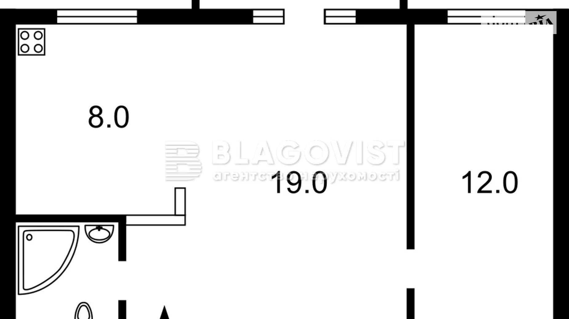 Продается 1-комнатная квартира 55 кв. м в Киеве, ул. Мечникова, 18