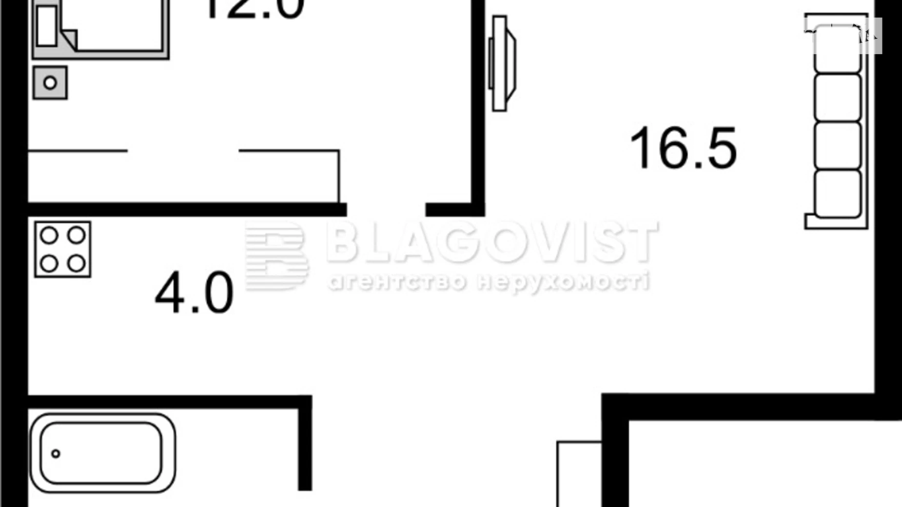 Продається 1-кімнатна квартира 43 кв. м у Києві, вул. Маккейна Джона, 7