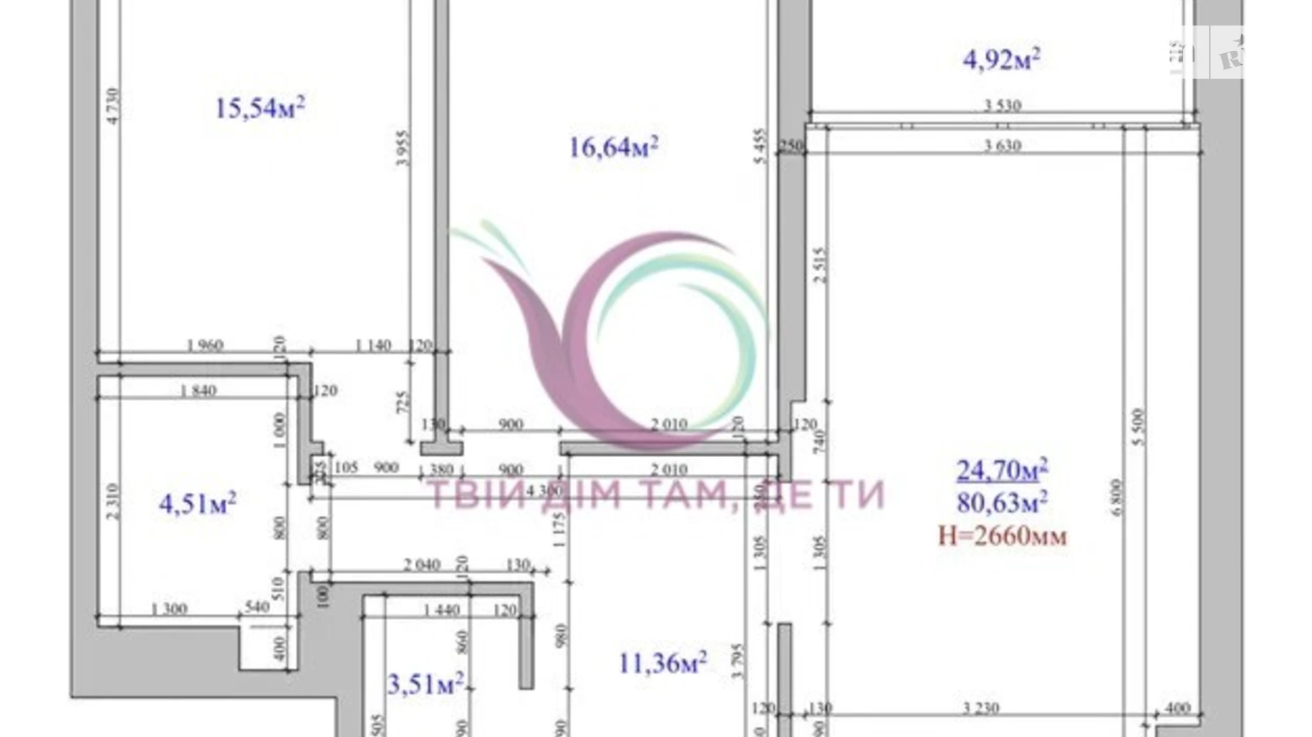 Продается 2-комнатная квартира 80 кв. м в Киеве, ул. Александра Олеся - фото 3