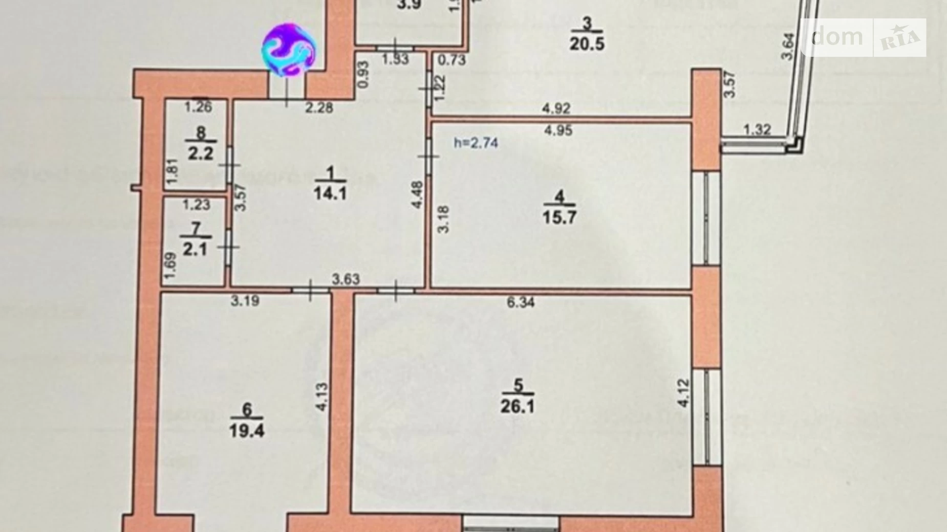 Продається 3-кімнатна квартира 104 кв. м у Хмельницькому, вул. Проскурівського Підпілля, 110