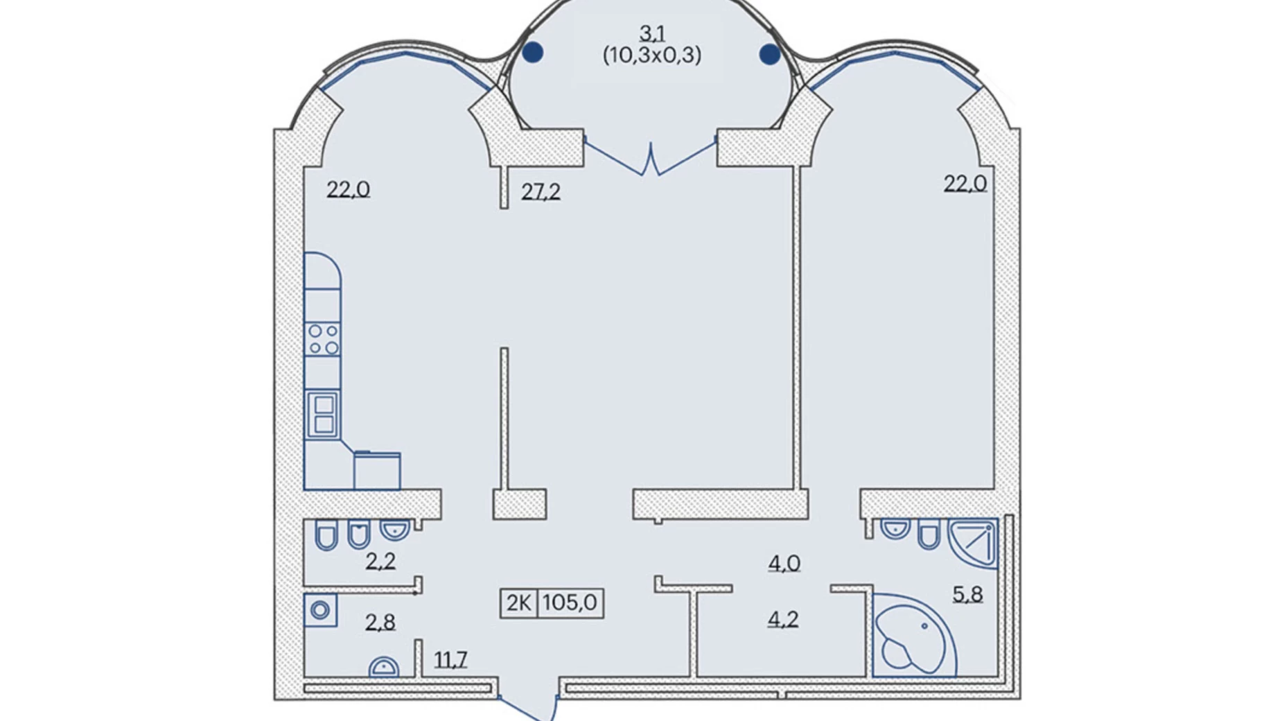 Продается 3-комнатная квартира 105 кв. м в Одессе, бул. Французский, 29А - фото 4