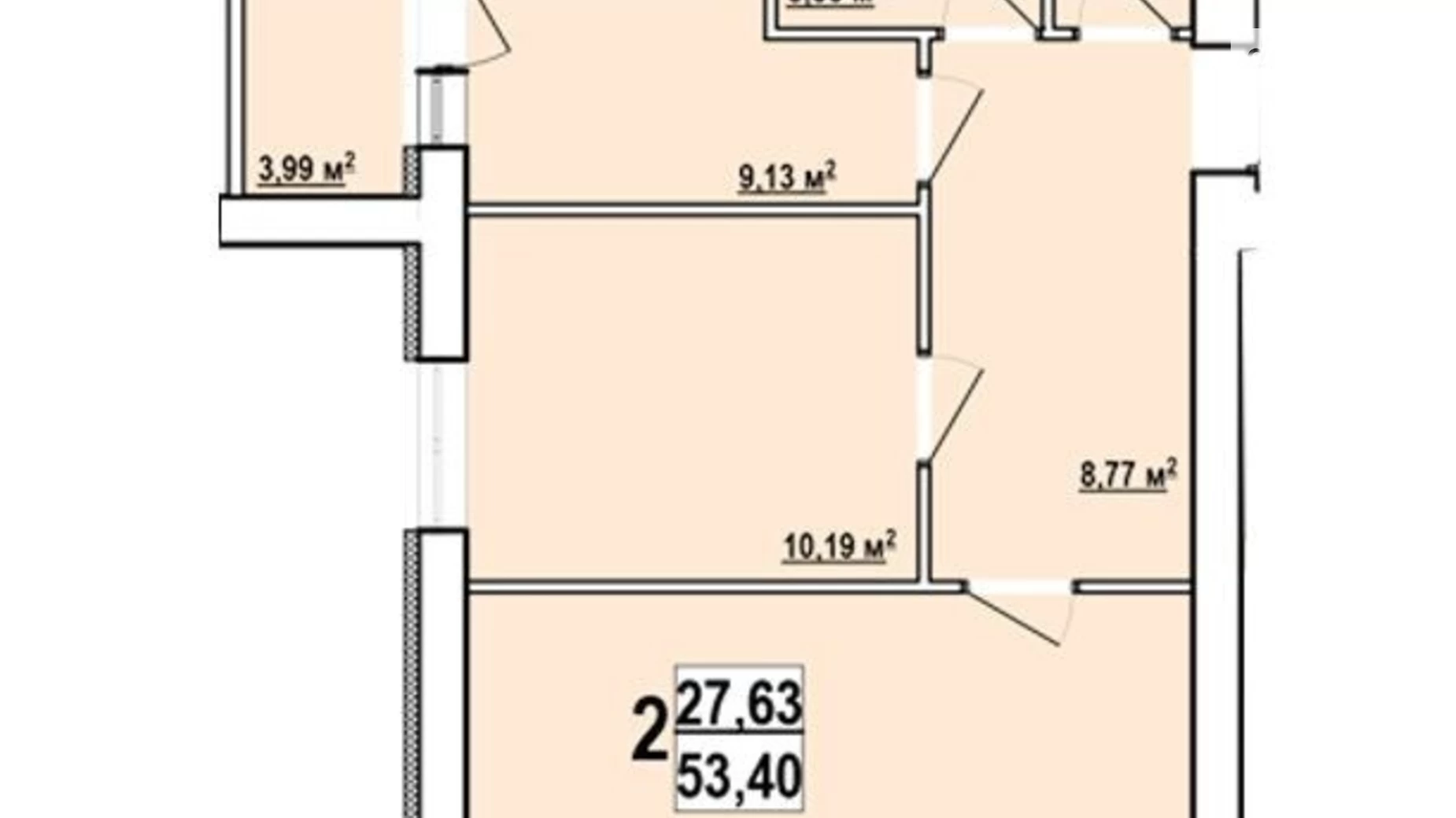 Продається 2-кімнатна квартира 54 кв. м у Харкові, вул. Миру, 41 - фото 2