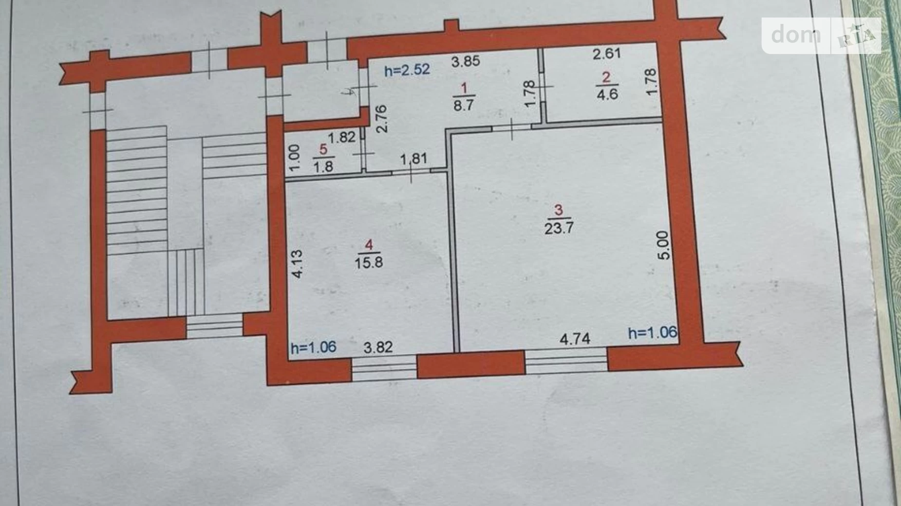 Продается 1-комнатная квартира 54 кв. м в Хмельницком, ул. Казацкая, 46