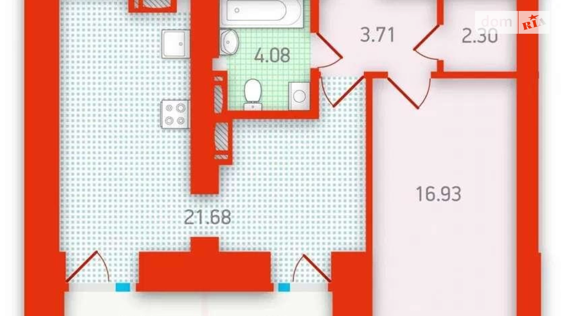 Продается 1-комнатная квартира 52 кв. м в Киеве, ул. Бориспольская, 18