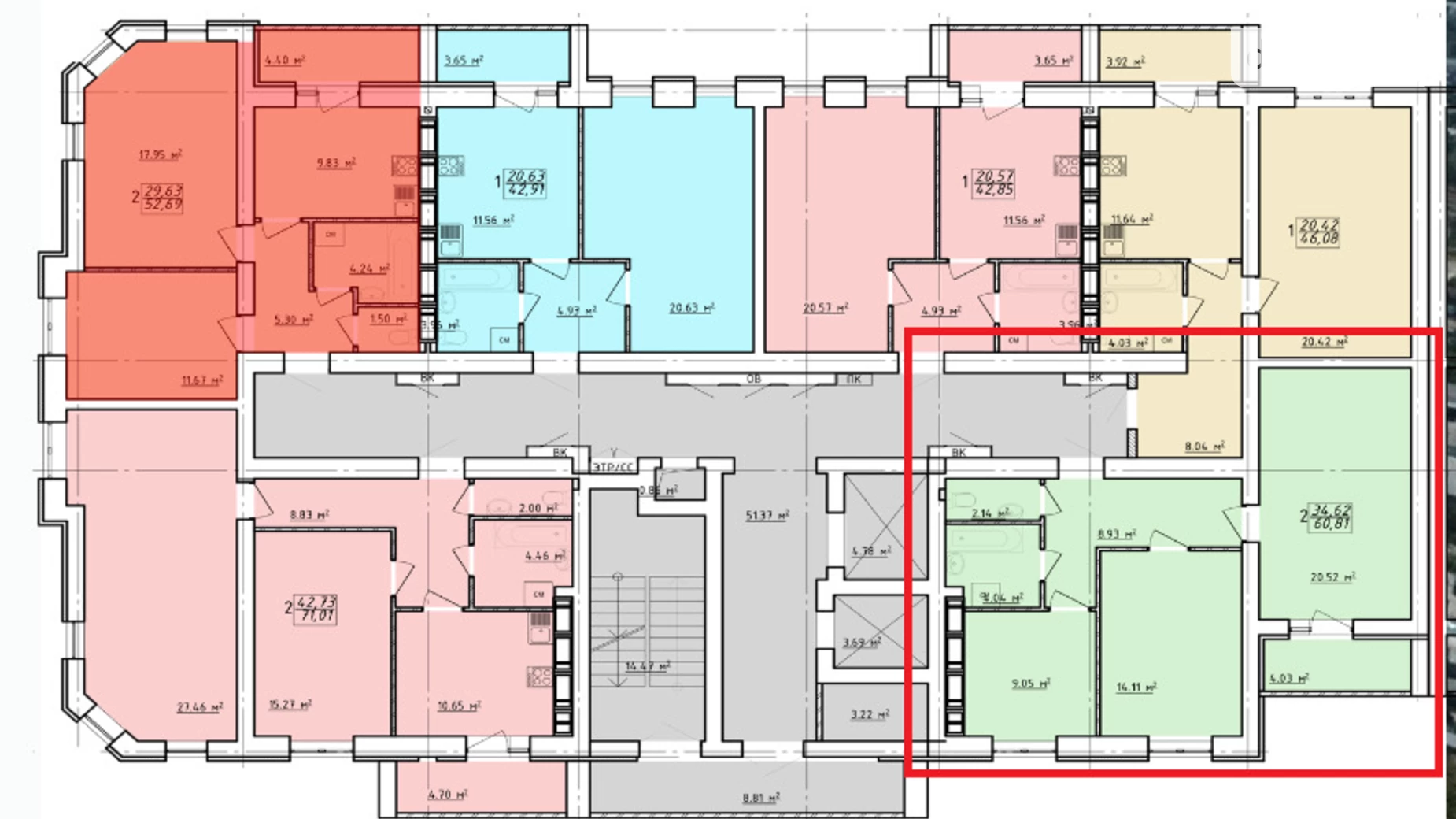 Продается 2-комнатная квартира 61 кв. м в Харькове, ул. Заливная, 8А