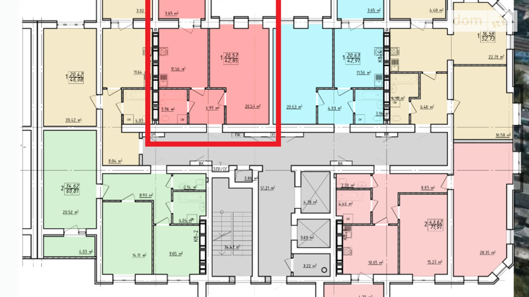 Продается 1-комнатная квартира 43 кв. м в Харькове, цена: 26999 $ - фото 3