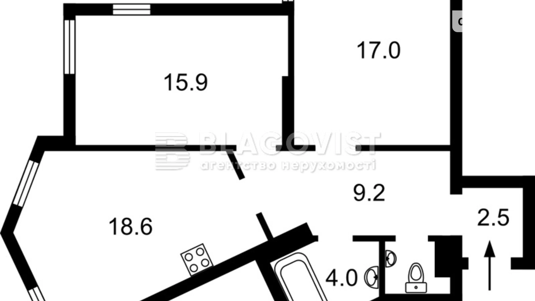 Продается 2-комнатная квартира 69 кв. м в Киеве, ул. Дегтяревская, 25Е - фото 5