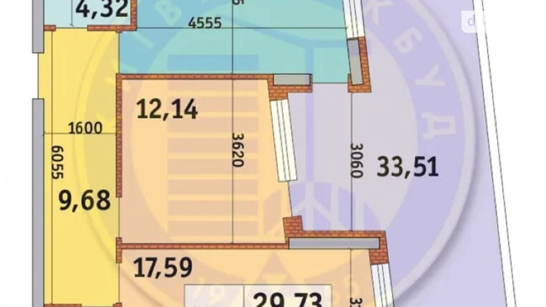 Продается 2-комнатная квартира 74 кв. м в Киеве, ул. Богатырская, 32