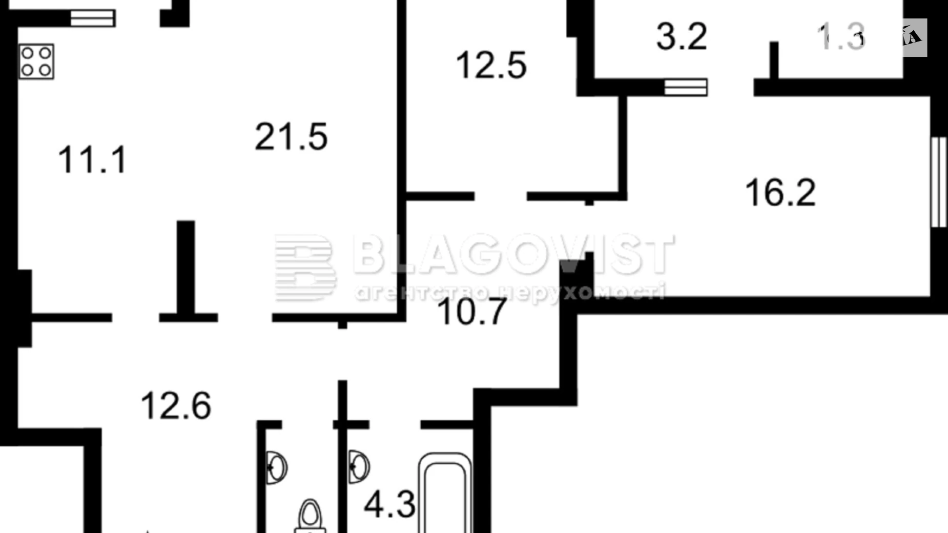 Продается 3-комнатная квартира 100 кв. м в Киеве, ул. Костанайская, 13А