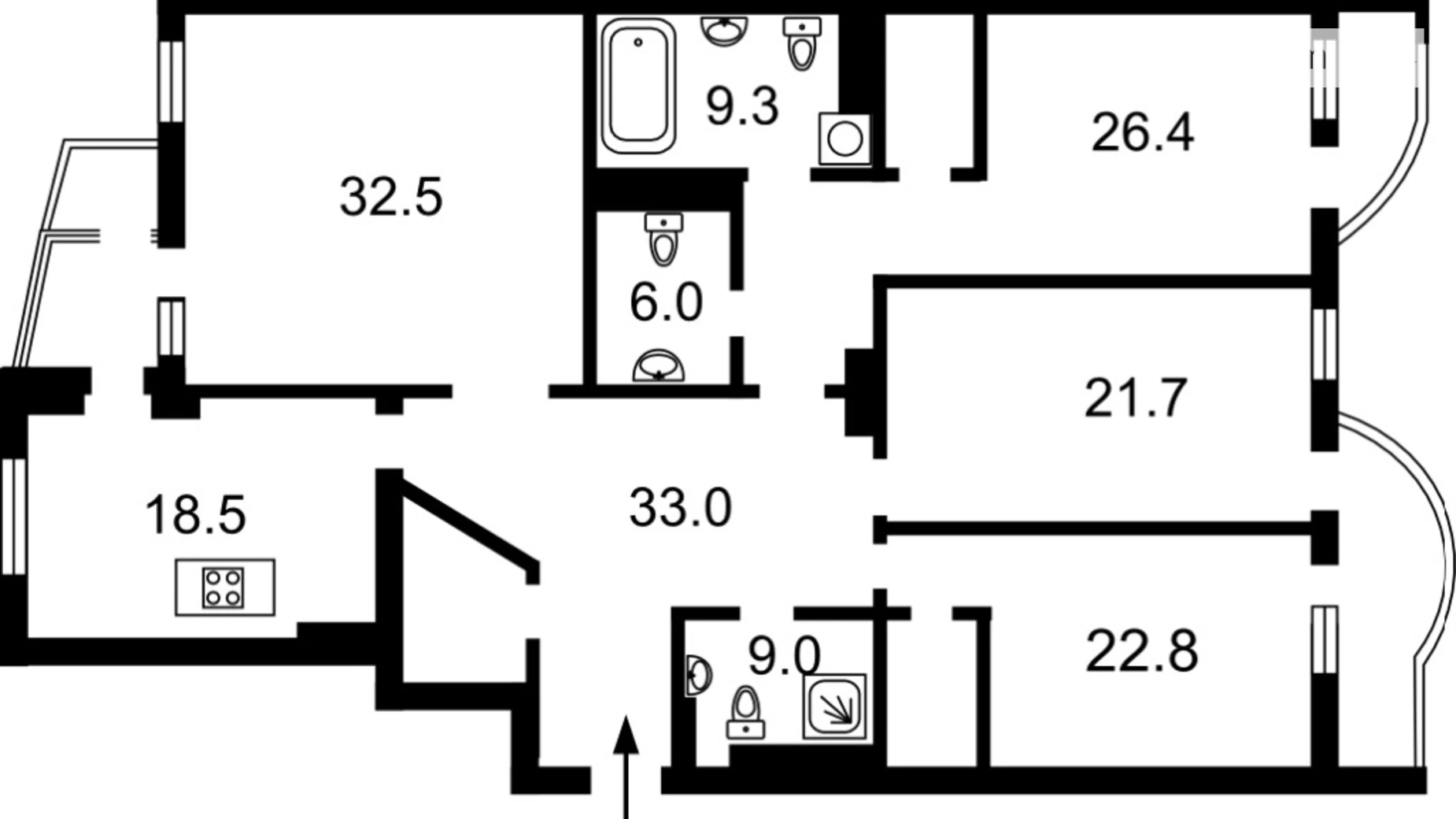 Продается 3-комнатная квартира 190 кв. м в Киеве, бул. Леси Украинки, 7А - фото 2