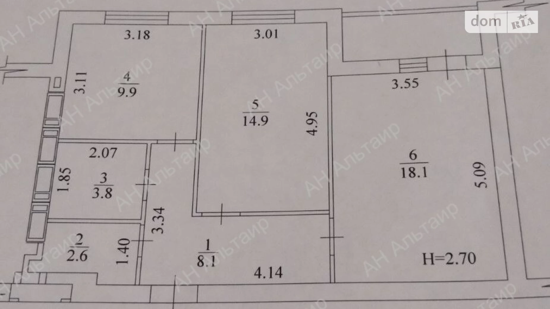 Продается 2-комнатная квартира 61 кв. м в Харькове, ул. Борткевича, 15