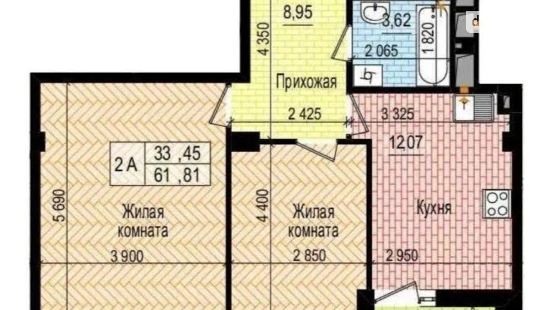 Продается 2-комнатная квартира 61 кв. м в Харькове, просп. Григоренко Петра, 6 - фото 2