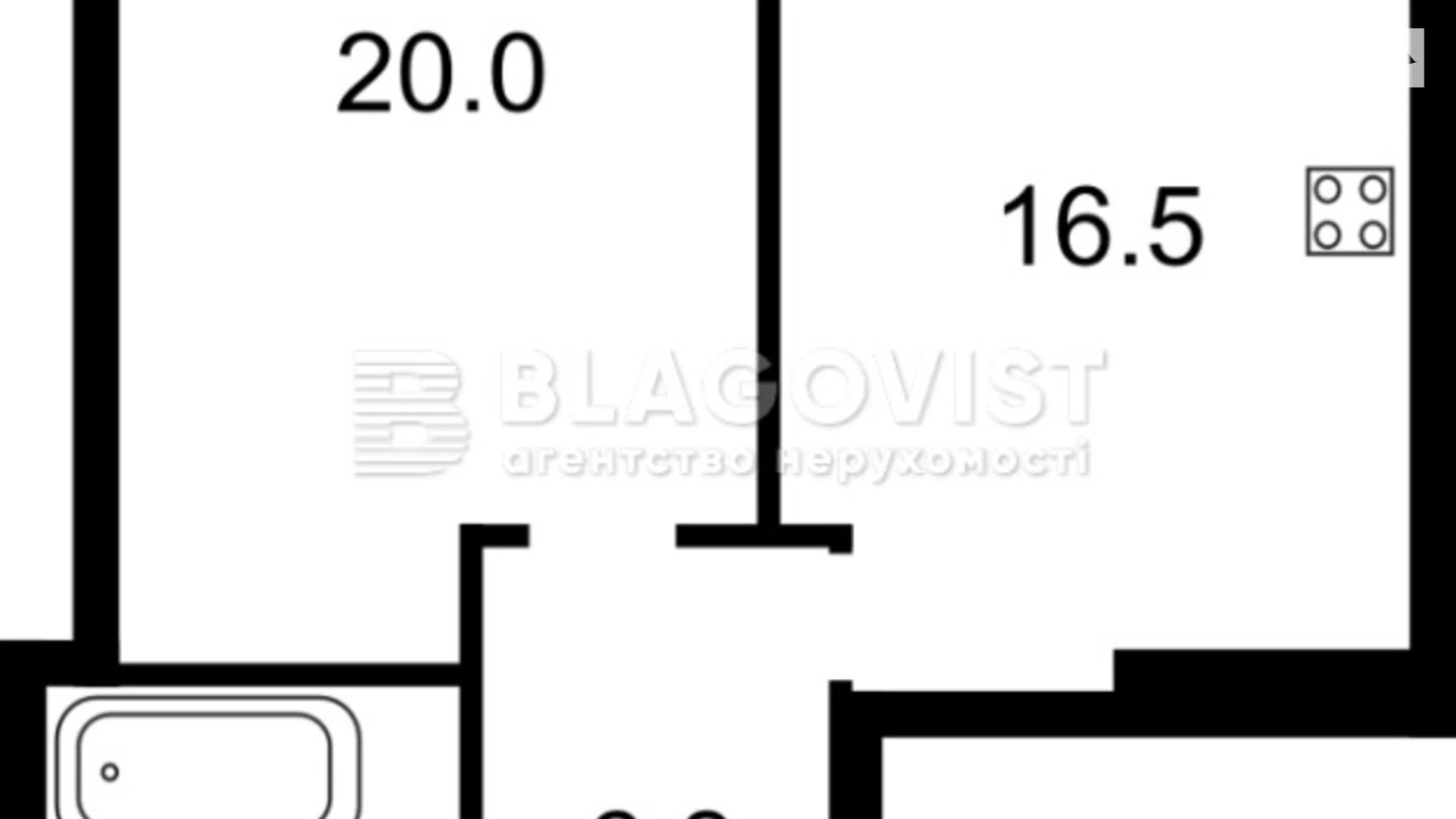 Продается 1-комнатная квартира 53 кв. м в Киеве, ул. Воскресенская, 18