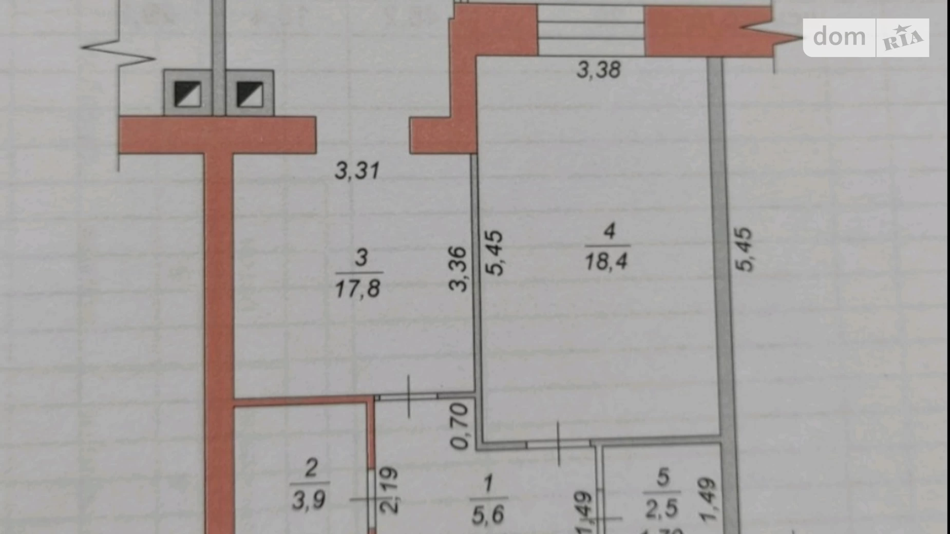 Продається 1-кімнатна квартира 48.2 кв. м у Житомирі, вул. Домбровського, 3Б корпус 2