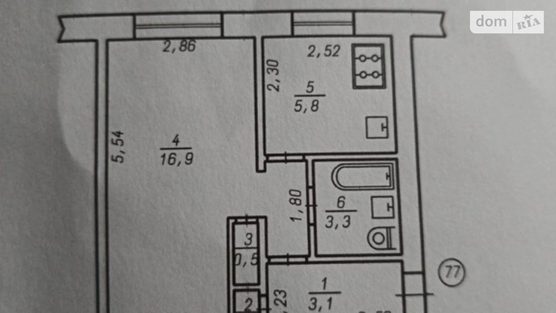 Продается 1-комнатная квартира 31 кв. м в Хмельницком, ул. Подольская, 38