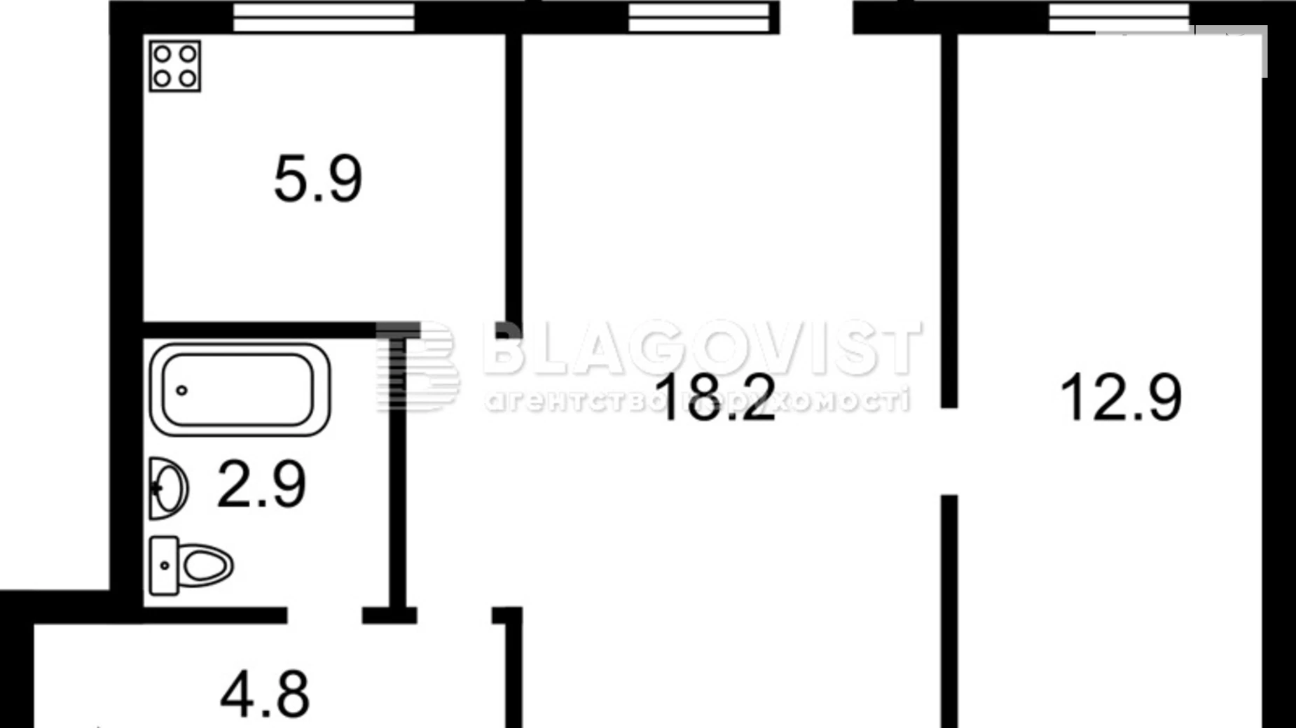 Продается 1-комнатная квартира 46 кв. м в Киеве, ул. Добрый Путь, 5А - фото 2