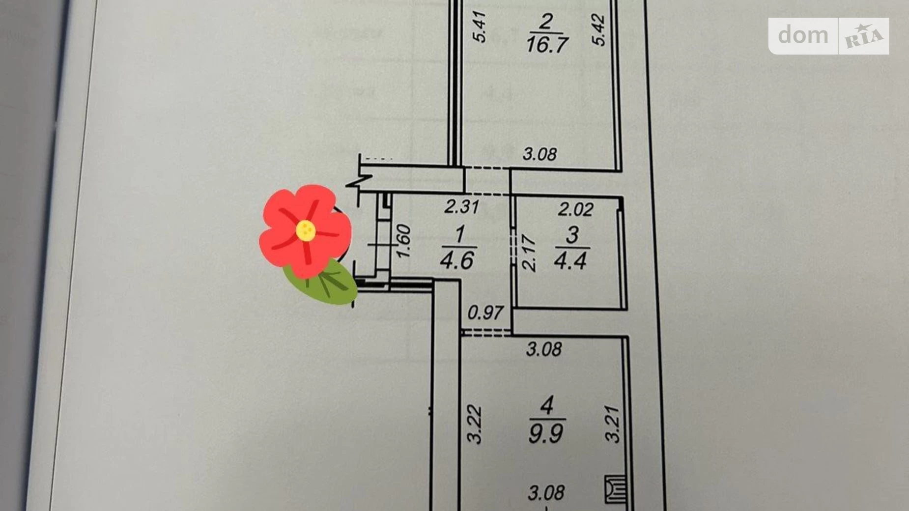 Продається 1-кімнатна квартира 41 кв. м у Сумах, вул. В'ячеслава Чорновола