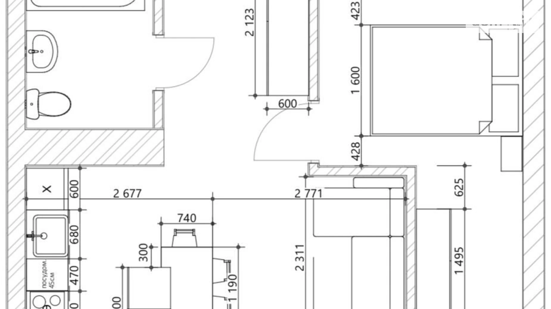 Продается 1-комнатная квартира 42 кв. м в Ивано-Франковске, ул. Национальной Гвардии, 3