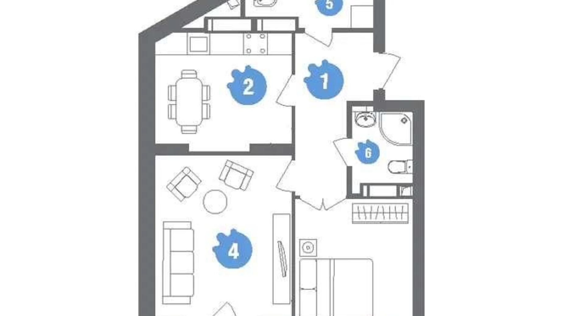 Продается 2-комнатная квартира 63 кв. м в Киеве, ул. Новополевая, 2 - фото 3