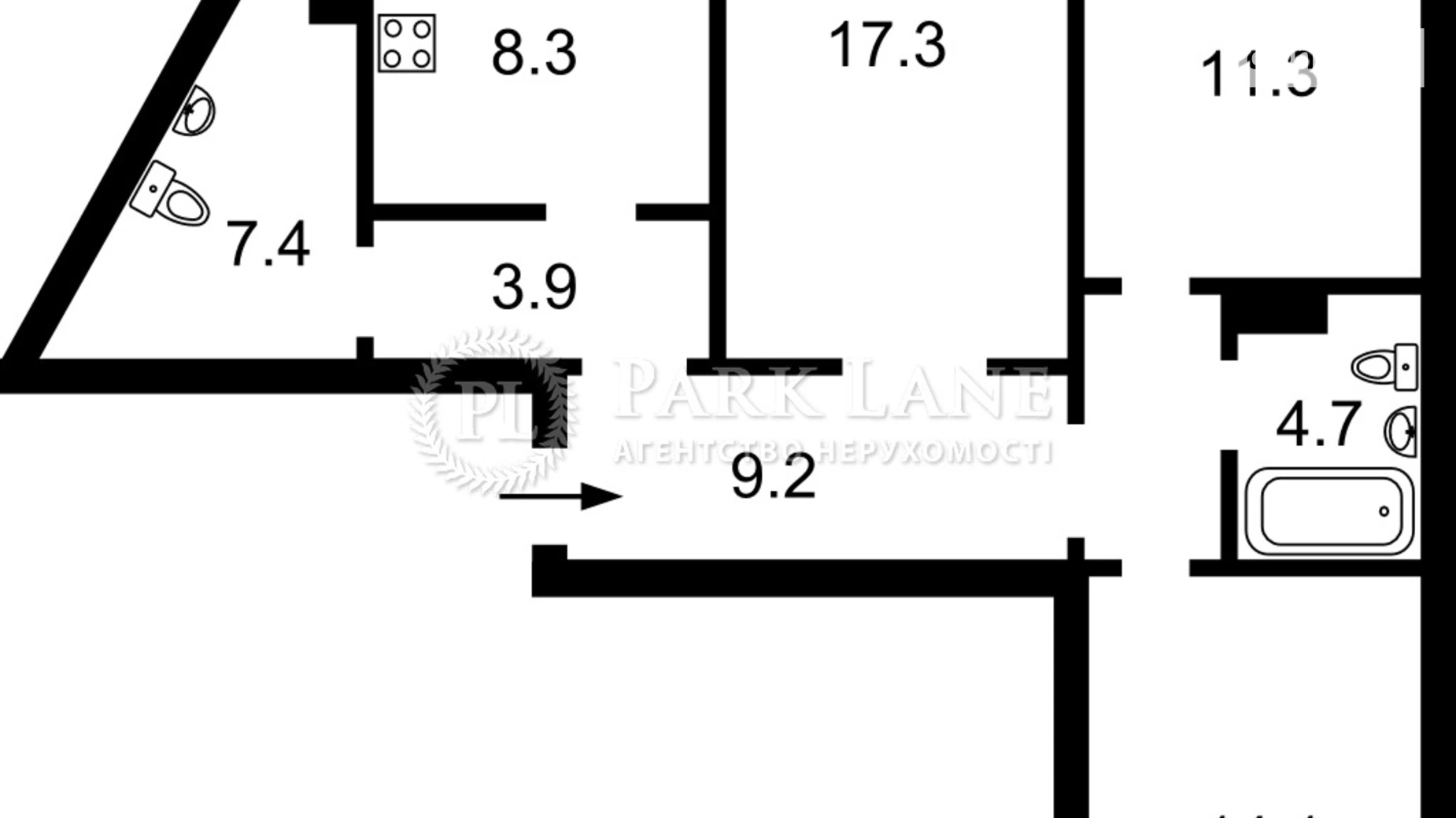 Продается 3-комнатная квартира 82 кв. м в Киеве, ул. Юлии Здановской(Михаила Ломоносова), 83Г - фото 2