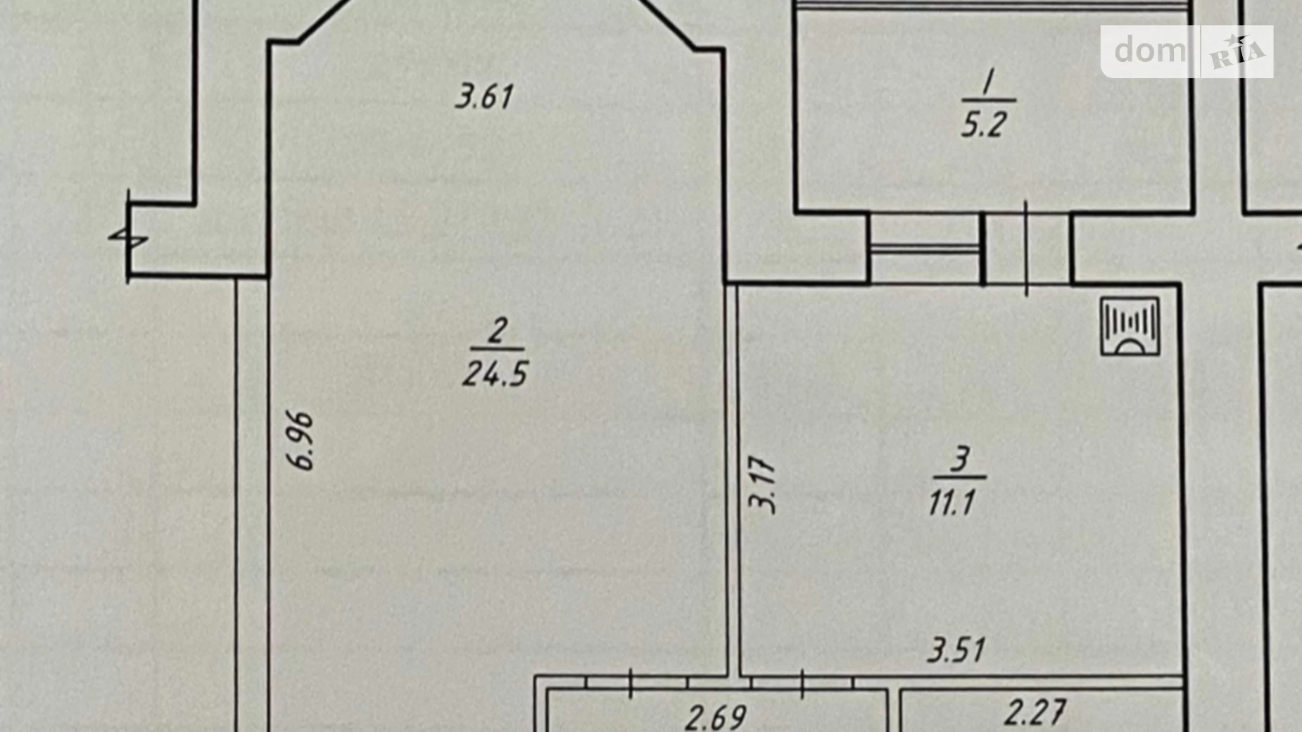 Продається 1-кімнатна квартира 49 кв. м у Сумах, просп. Свободи(Прокоф’єва), 16/4