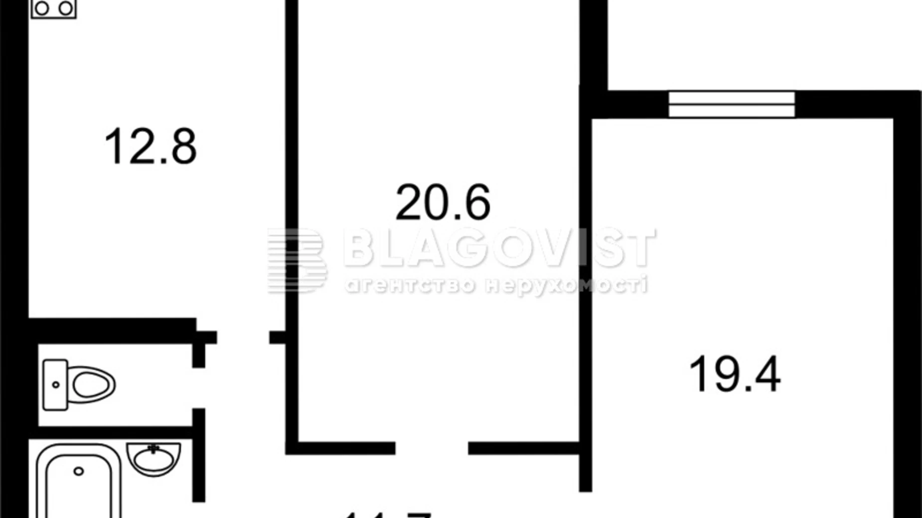 Продается 2-комнатная квартира 73 кв. м в Киеве, ул. Срибнокильская, 24