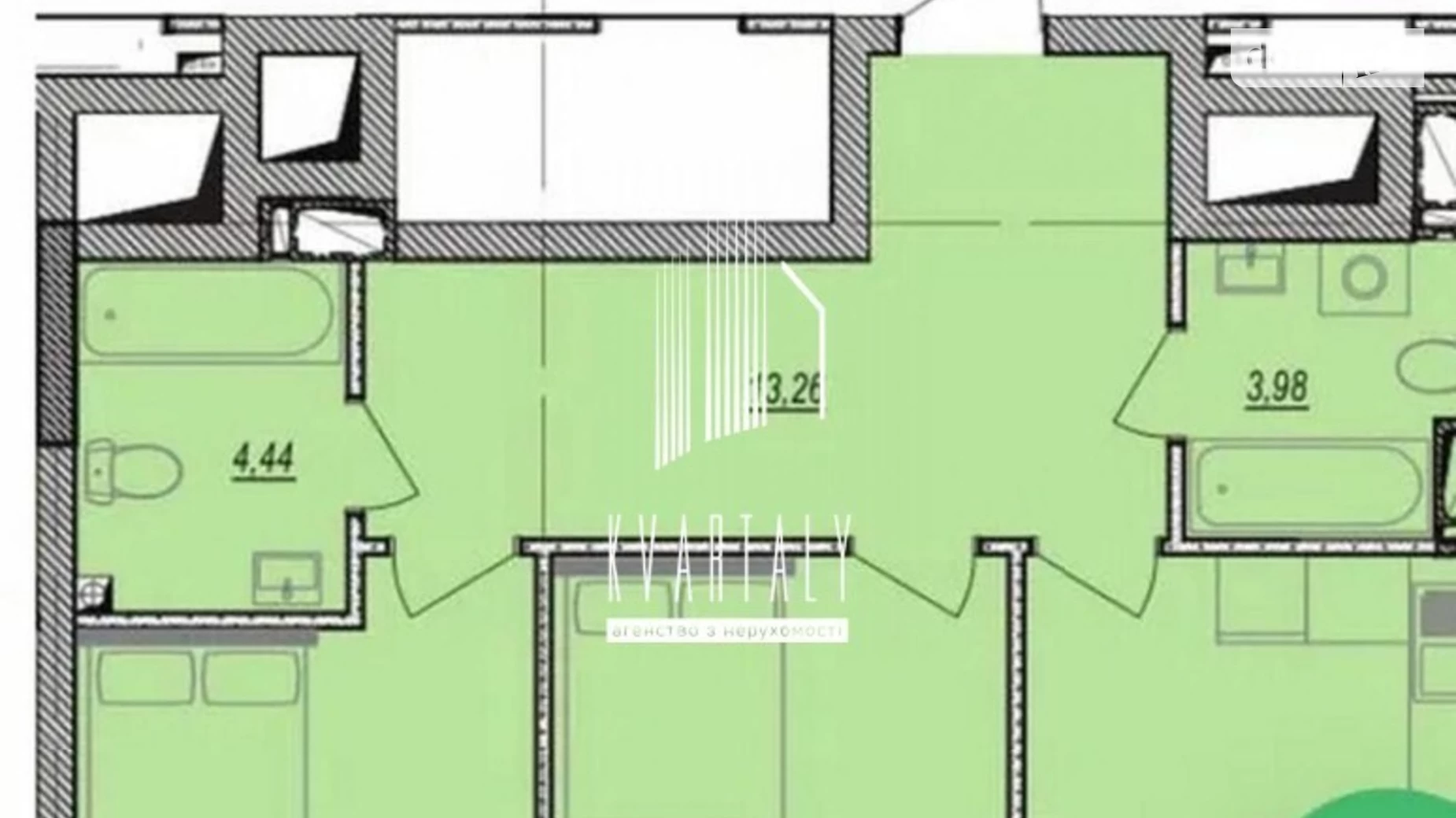 Продается 2-комнатная квартира 88 кв. м в Киеве, просп. Николая  Бажана, 17