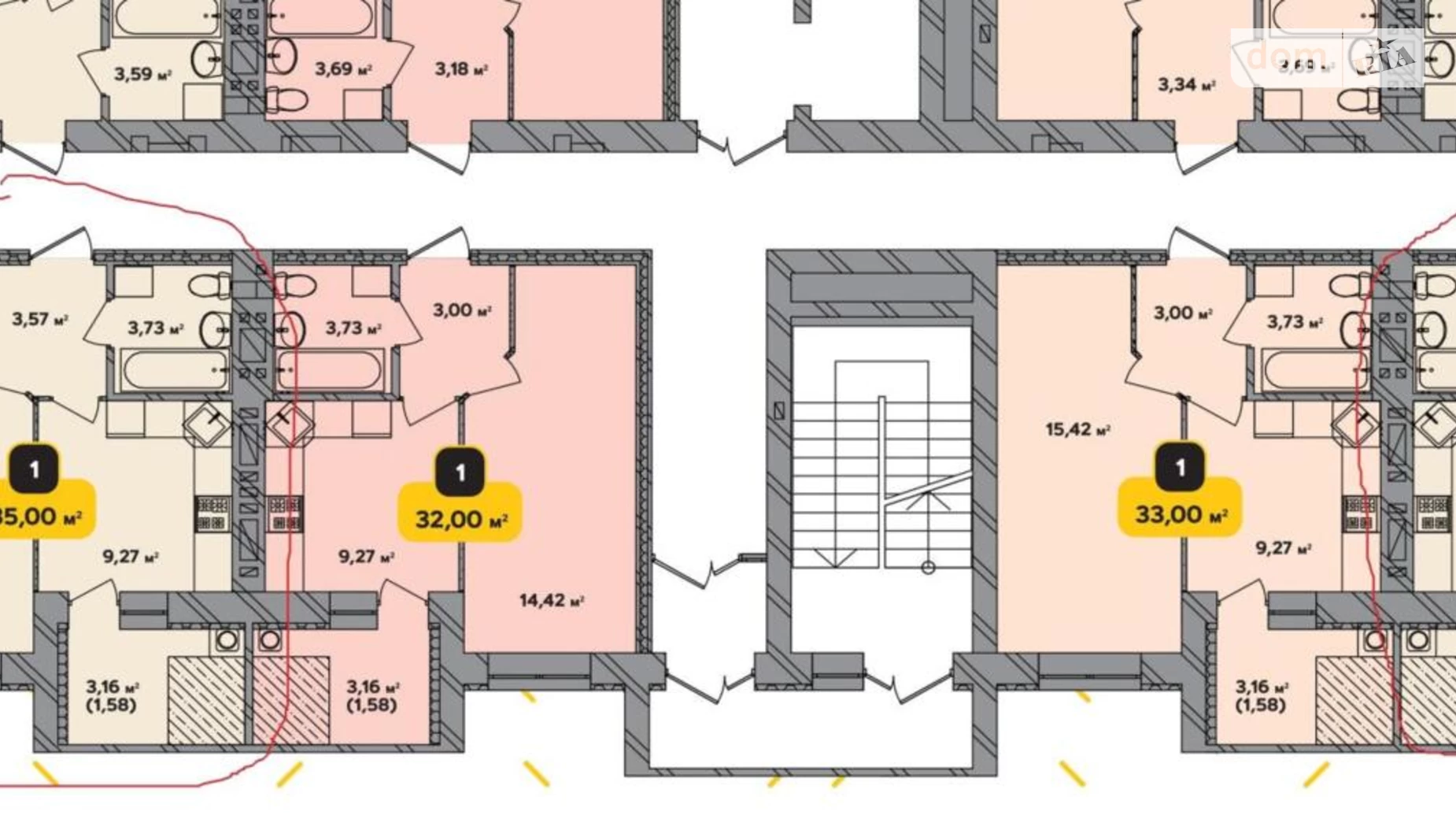 Продается 1-комнатная квартира 35 кв. м в Хмельницком, ул. Институтская