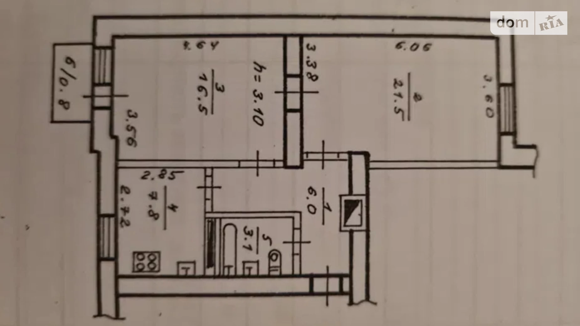 Продается 2-комнатная квартира 55.7 кв. м в Днепре, ул. Короленко, 14/16 - фото 2