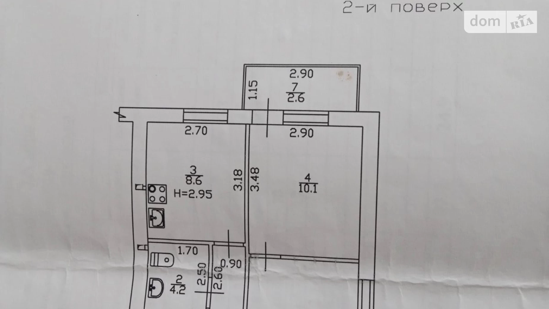 Продається 2-кімнатна квартира 47.1 кв. м у Харкові