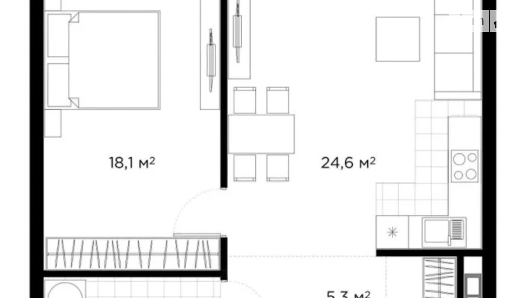 Продается 1-комнатная квартира 57 кв. м в Киеве, ул. Коновальца Евгения, 19 - фото 4