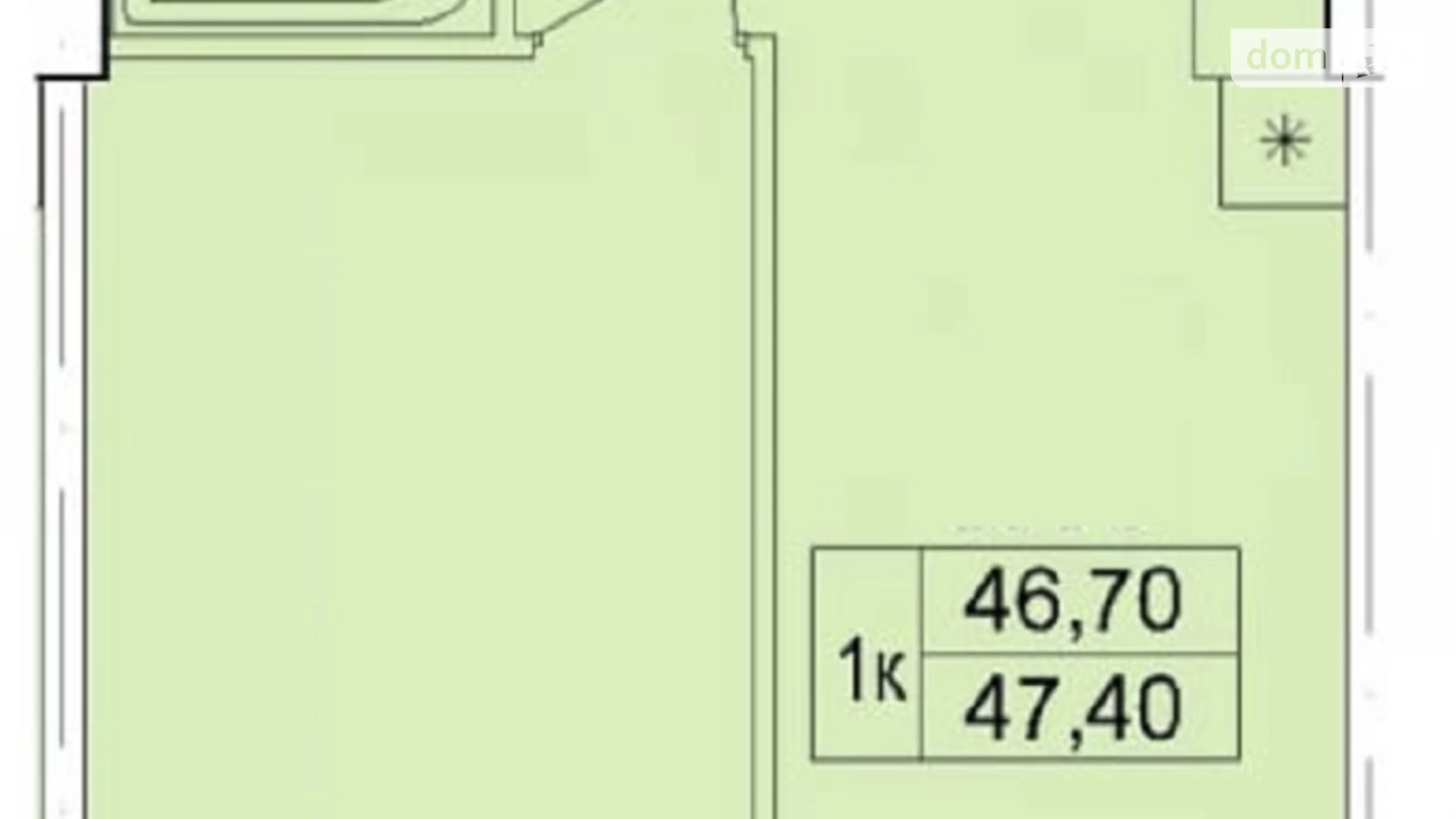 Продается 1-комнатная квартира 47.4 кв. м в Одессе, ул. Чубаевская, 1