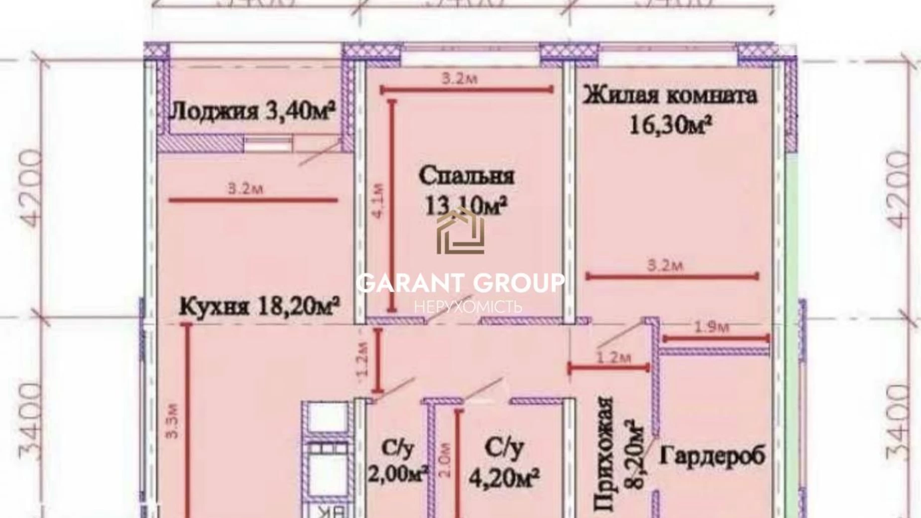 Продається 2-кімнатна квартира 68 кв. м у Одесі, вул. Толбухіна