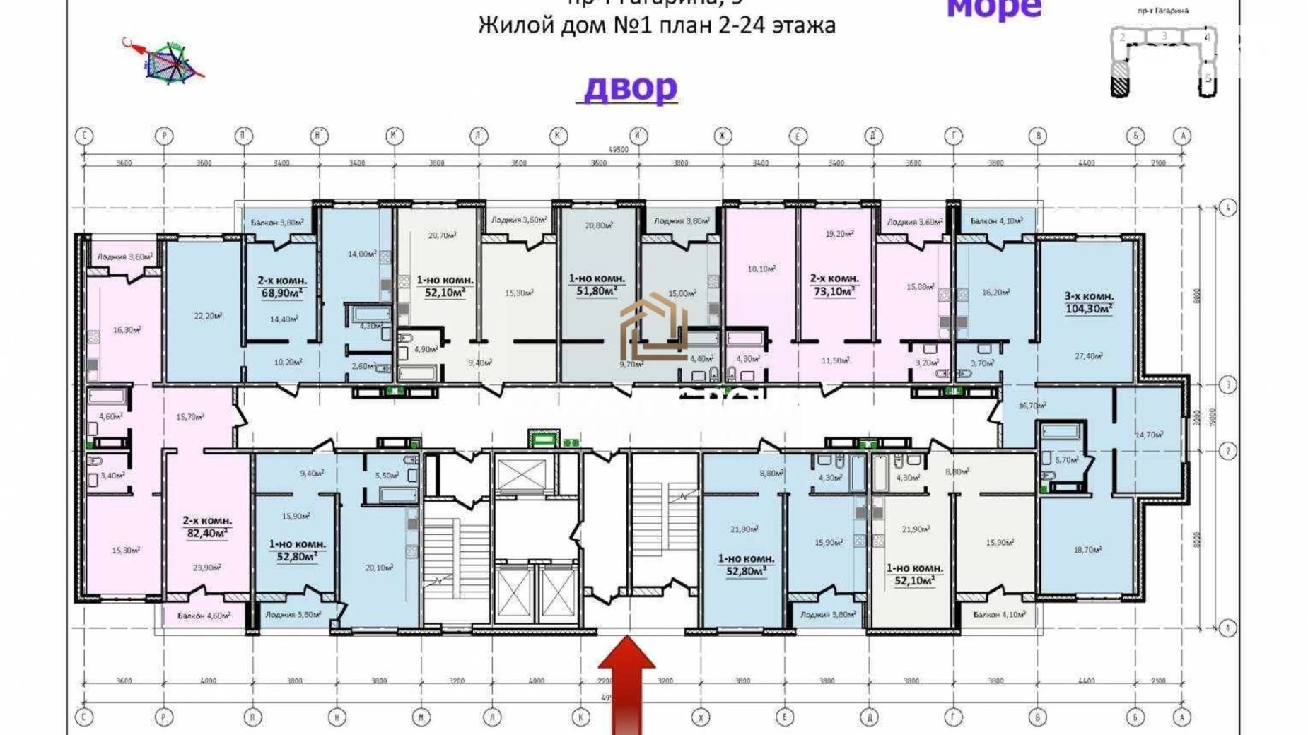 Продается 1-комнатная квартира 53 кв. м в Одессе, пер. Гагарина - фото 3