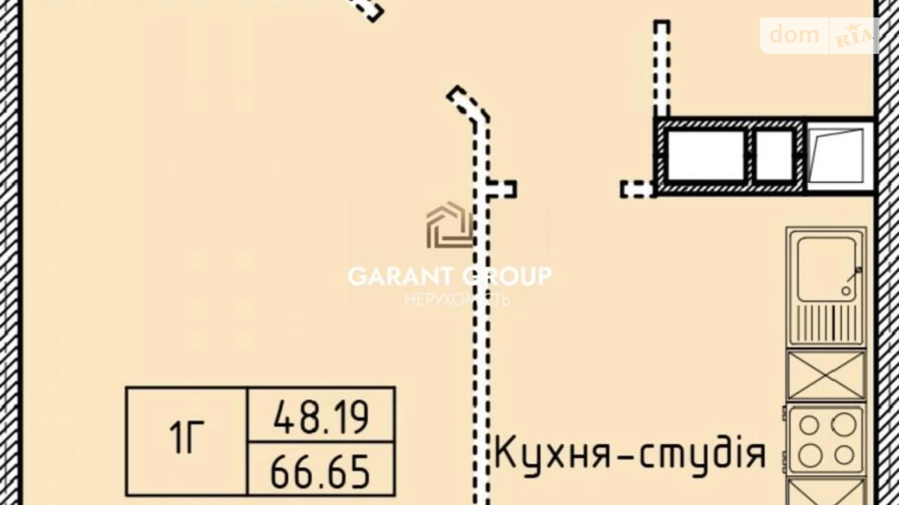 Продається 1-кімнатна квартира 67.1 кв. м у Одесі, просп. Шевченка