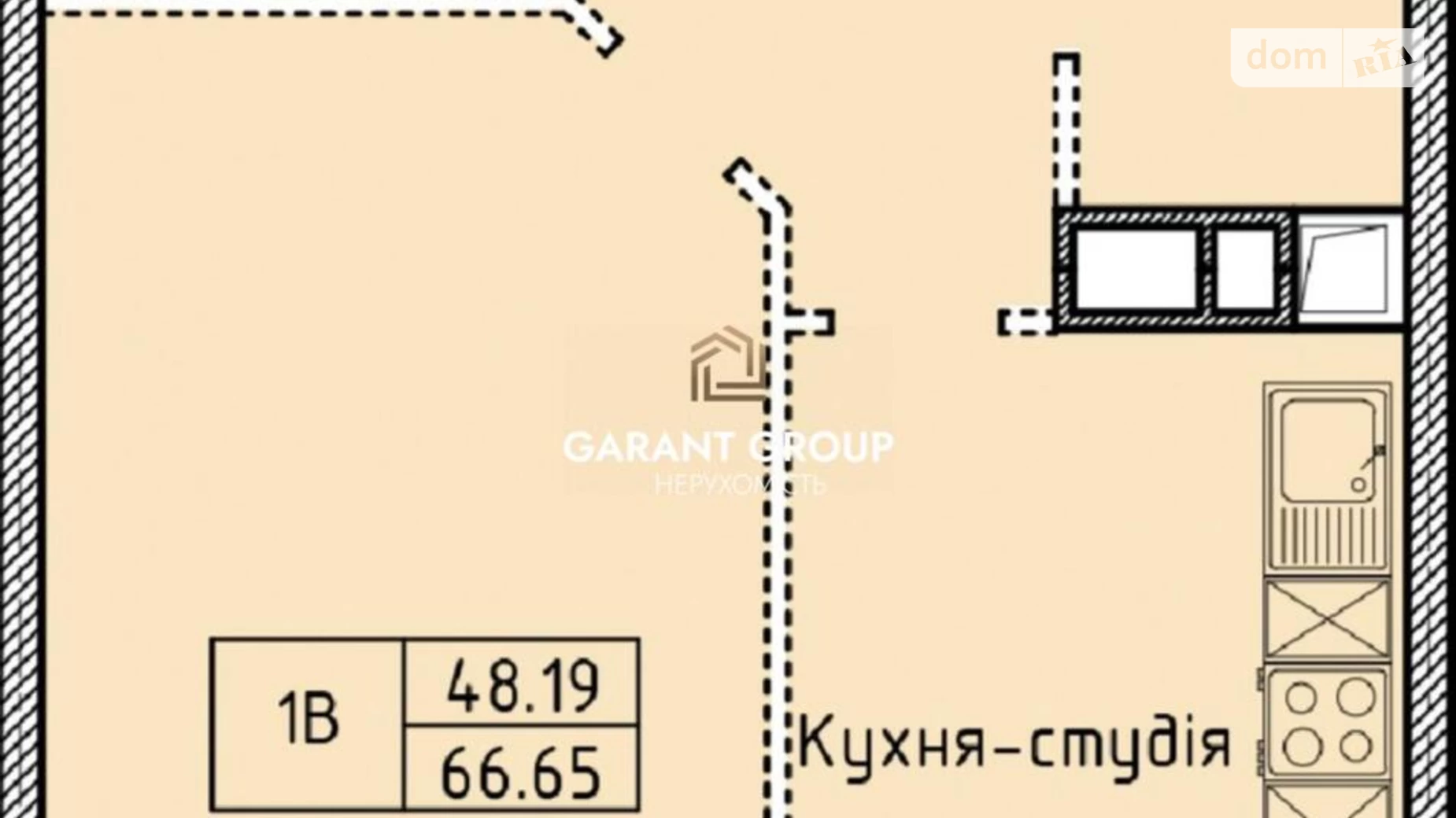 Продається 1-кімнатна квартира 67.1 кв. м у Одесі, просп. Шевченка