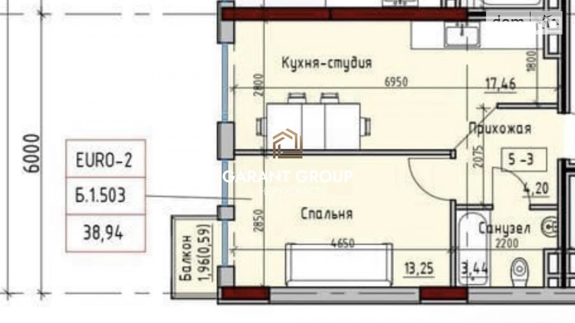 Продается 1-комнатная квартира 39 кв. м в Одессе, ул. Радостная