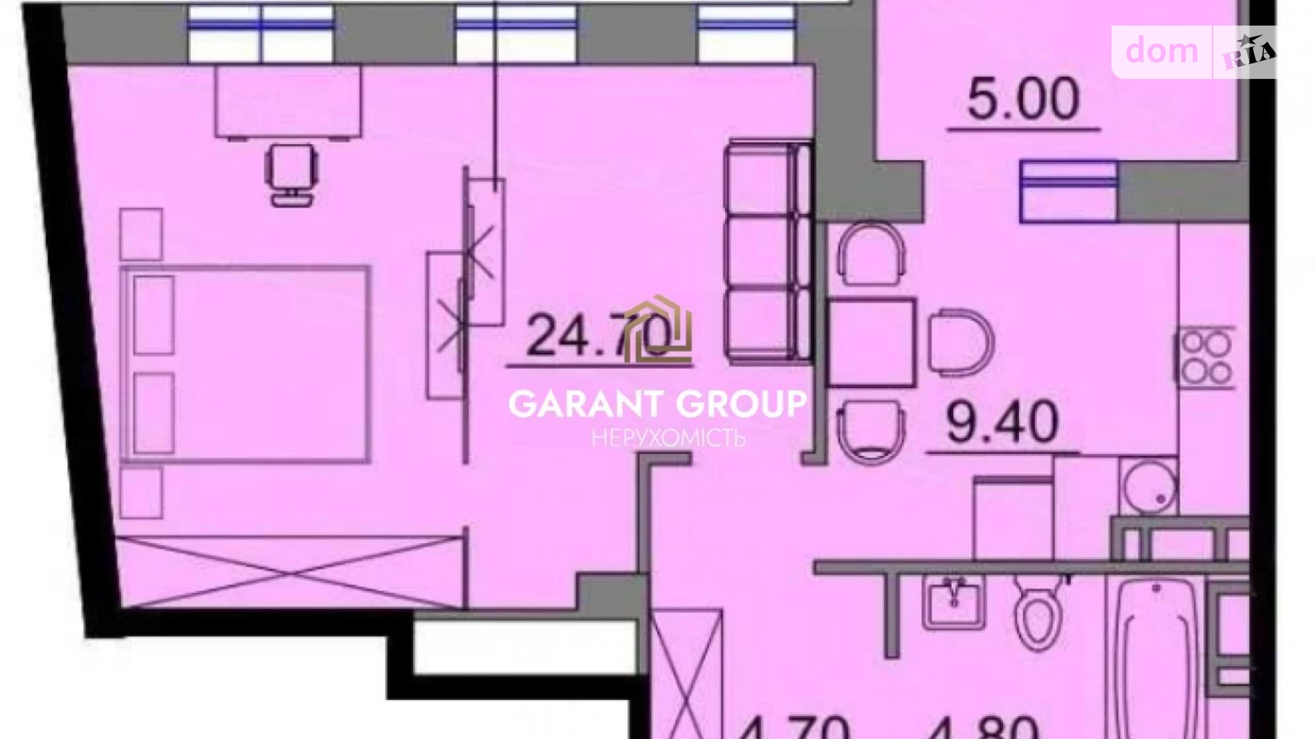 Продается 1-комнатная квартира 46.1 кв. м в Одессе, ул. Косвенная