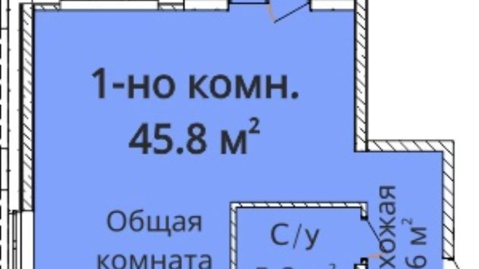 Продається 1-кімнатна квартира 48 кв. м у Одесі, просп. Гагаріна