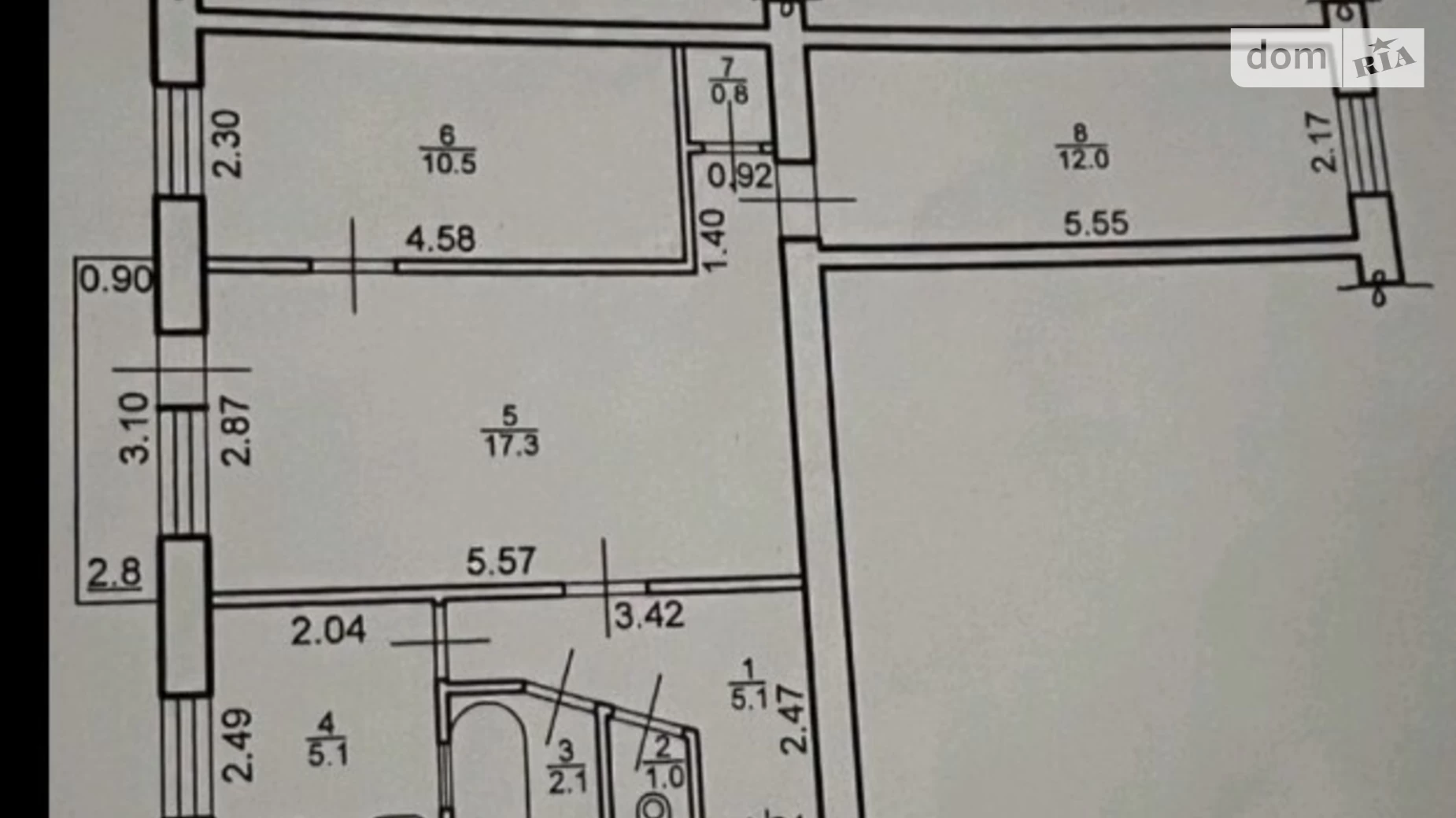 Продається 3-кімнатна квартира 56.2 кв. м у Івано-Франківську, бул. Південний