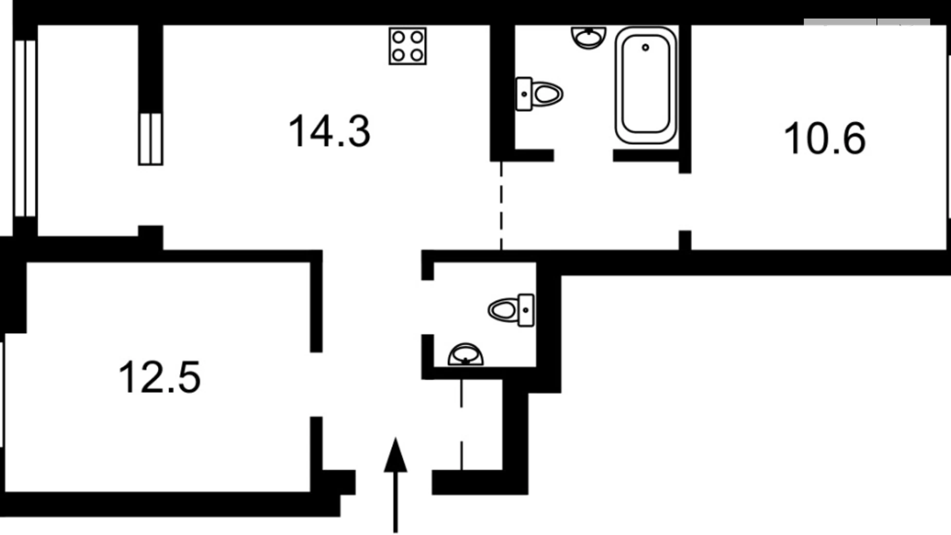 Продается 2-комнатная квартира 55 кв. м в Киеве, бул. Тадея Рыльского, 4 - фото 2