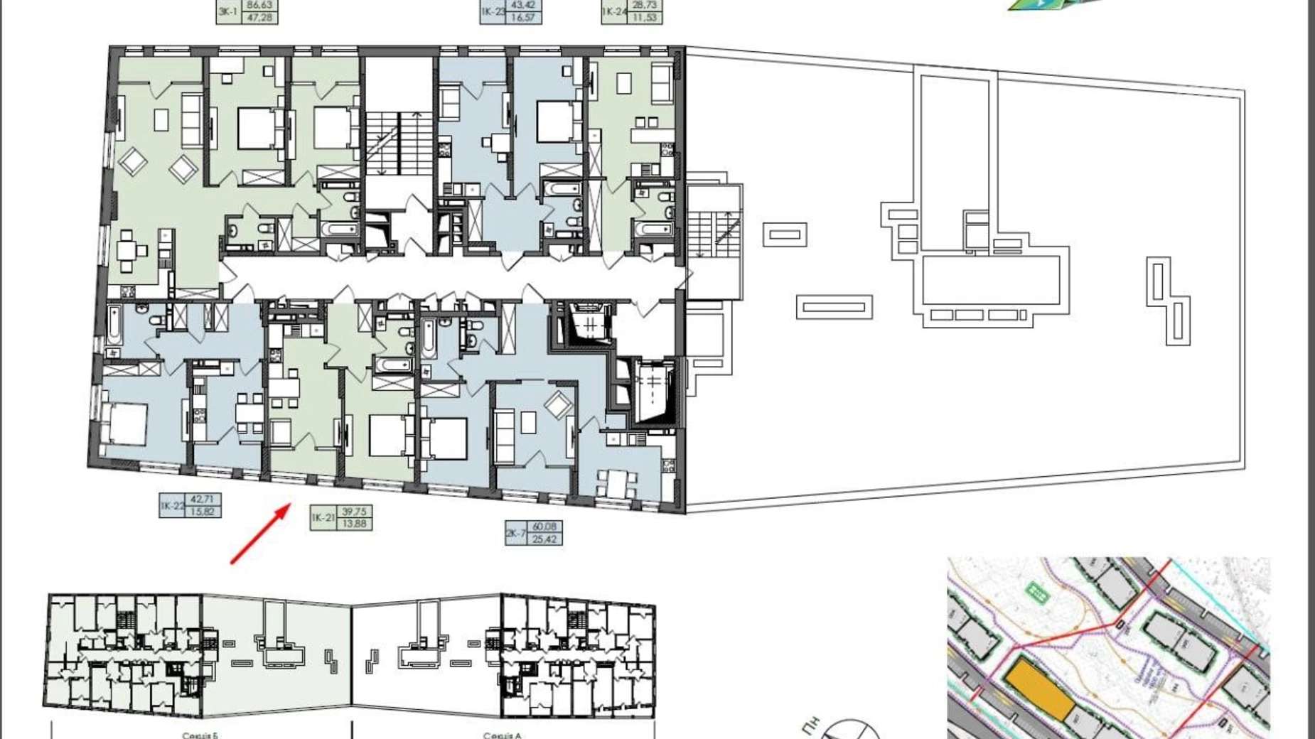 Продается 1-комнатная квартира 39 кв. м в Киеве, Надднепрянское шоссе, 2А - фото 2