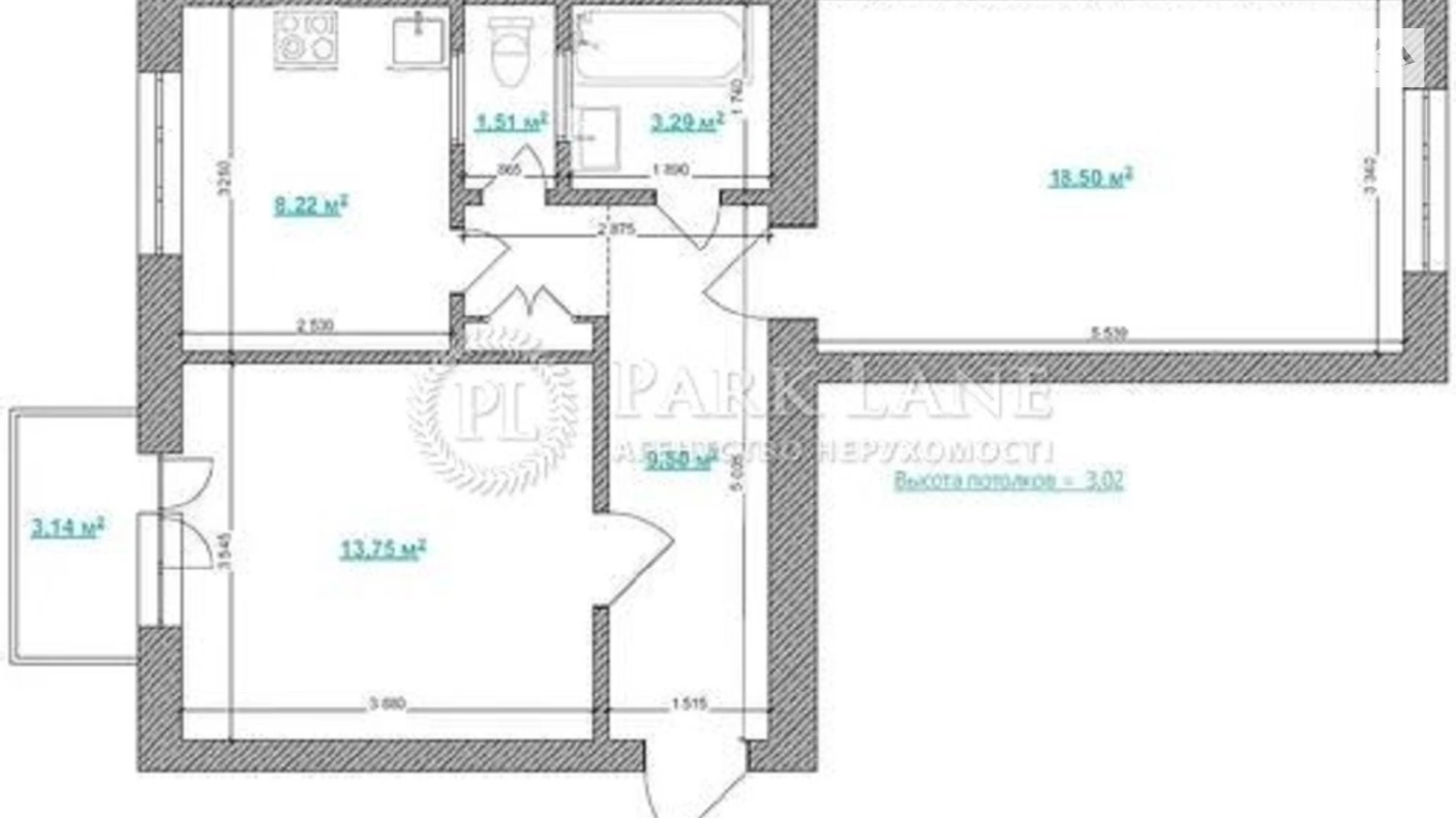 Продается 2-комнатная квартира 56 кв. м в Киеве, ул. Белорусская, 30