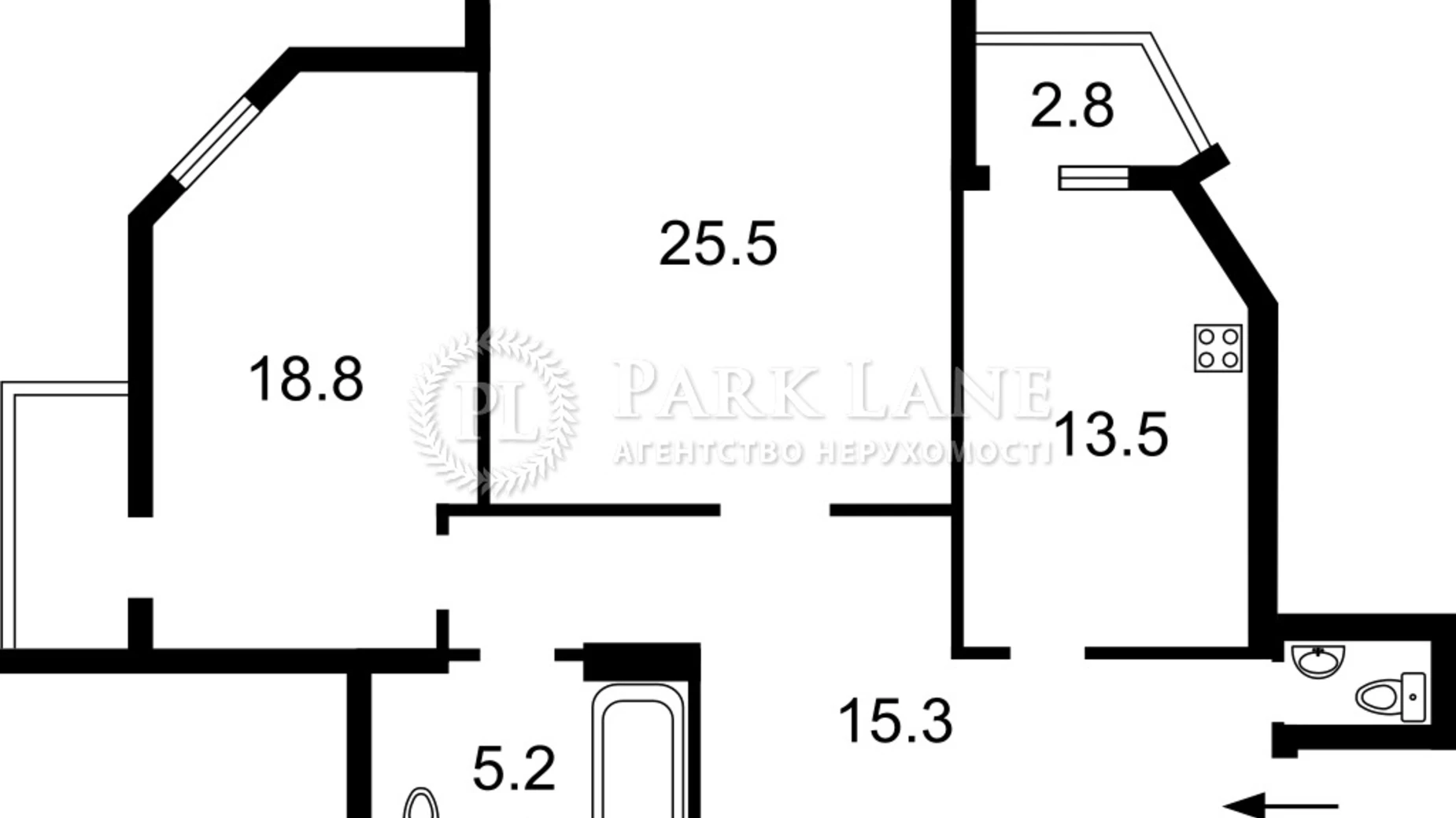 Продается 3-комнатная квартира 88 кв. м в Киеве, ул. Рижская, 73Г