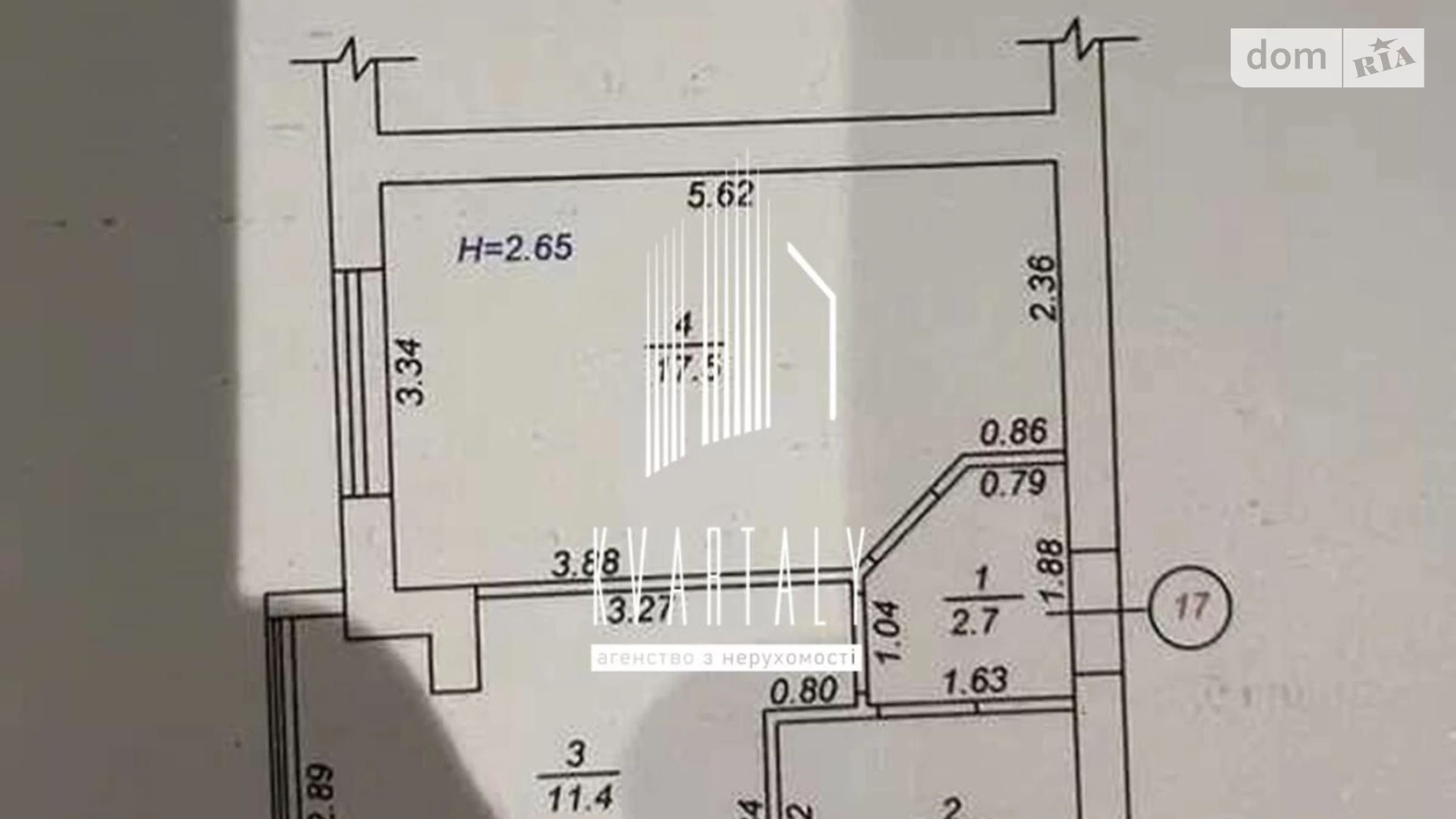 Продается 1-комнатная квартира 35.8 кв. м в Киеве, ул. Волынская, 1 - фото 2