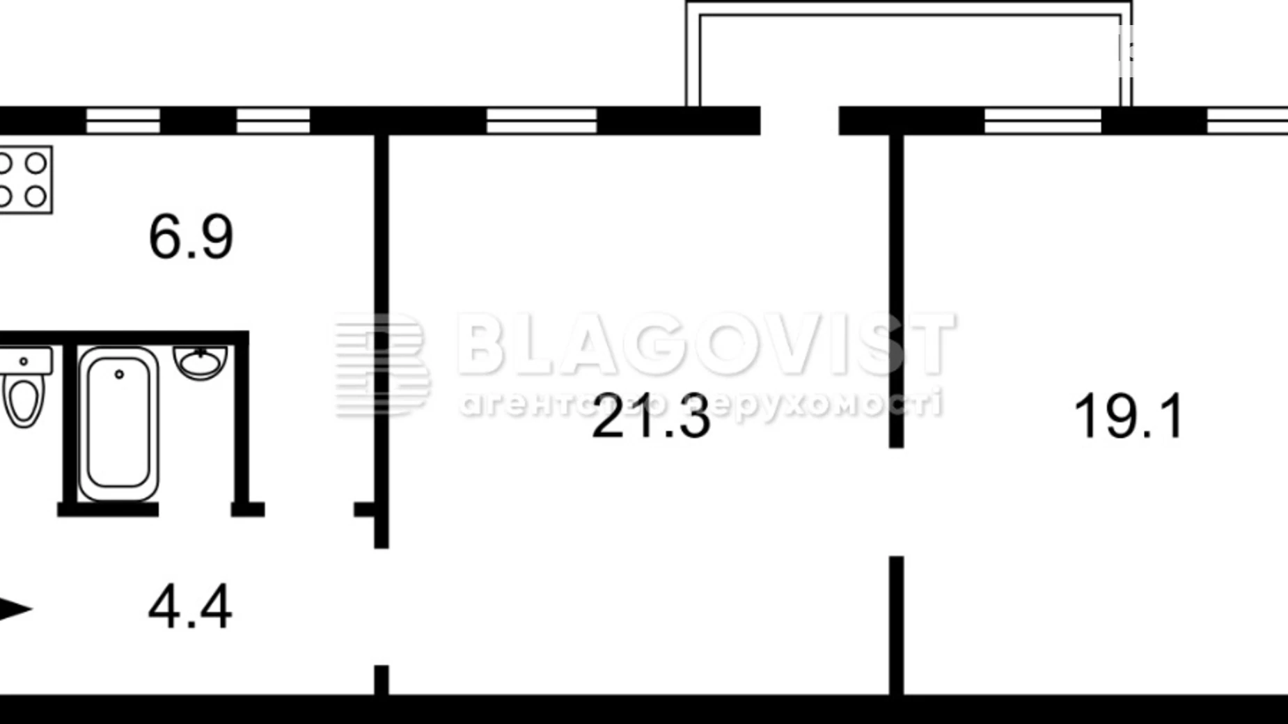 Продается 2-комнатная квартира 56.7 кв. м в Киеве, ул. Рейтарская, 35Б - фото 4