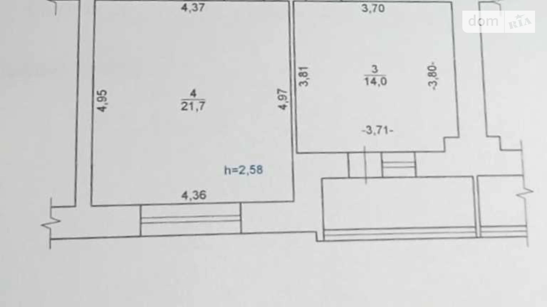 Продається 1-кімнатна квартира 54 кв. м у Полтаві, вул. Європейська, 183