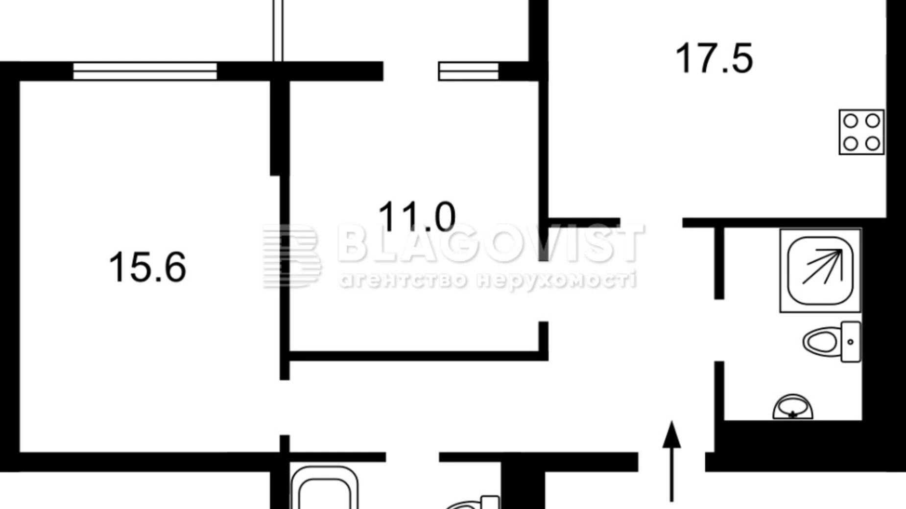 Продается 2-комнатная квартира 62.5 кв. м в Киеве, ул. Академика Заболотного, 15Г