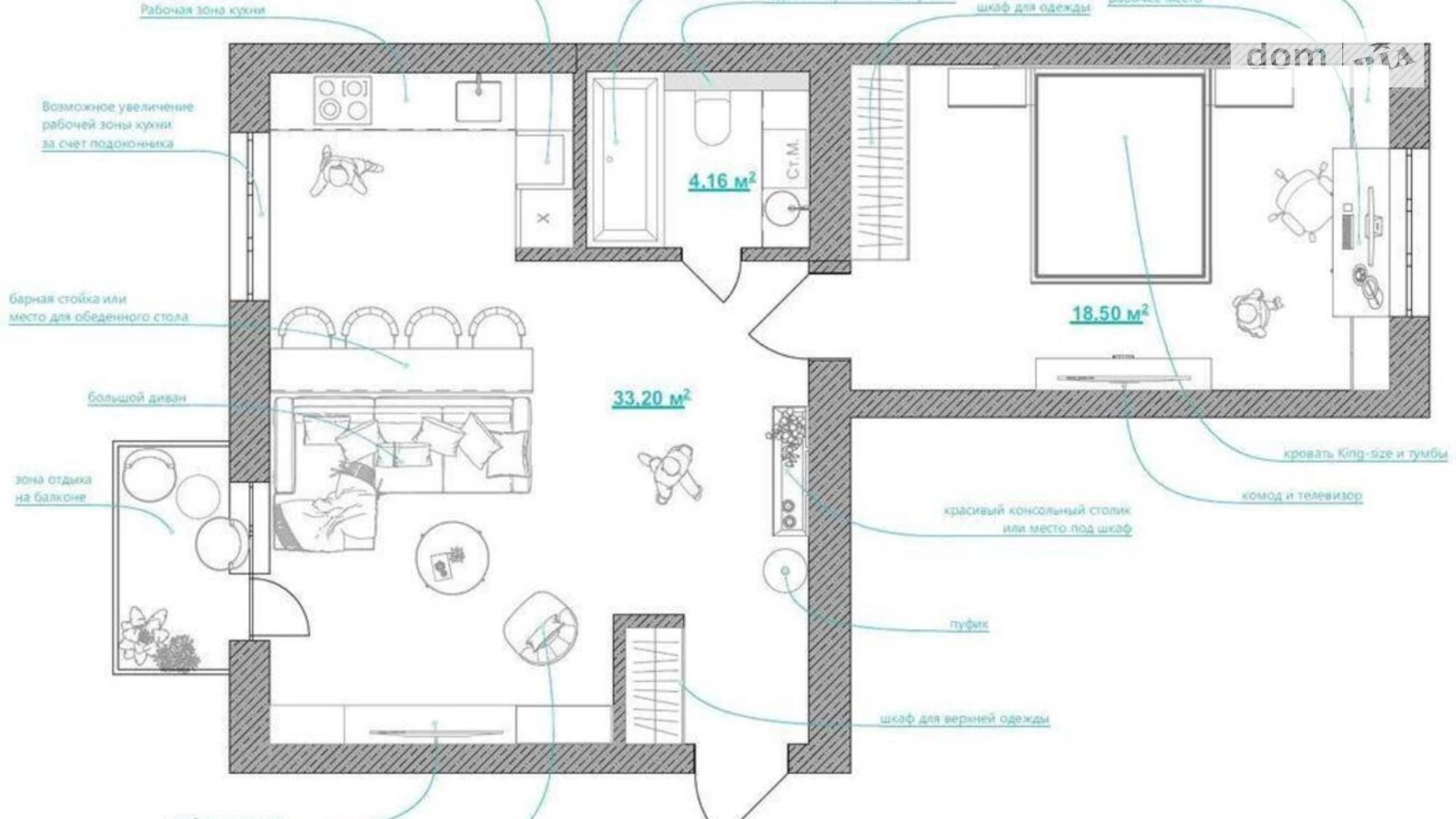 Продается 2-комнатная квартира 55 кв. м в Киеве, ул. Белорусская, 30